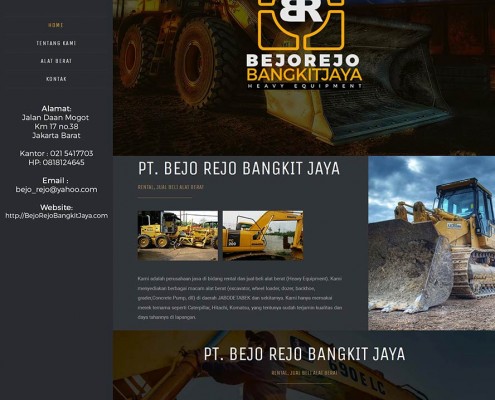 jasa website rental alat berat