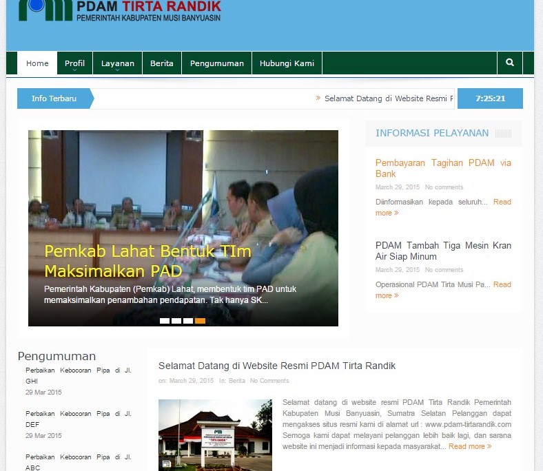jasa pembuatan website pdam