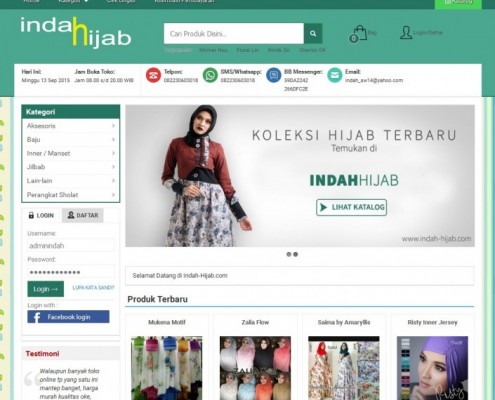 Jasa Pembuatan Toko Online Indah Hijab