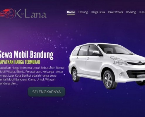 Jas pembuatan website rental mobil bandung k-lana