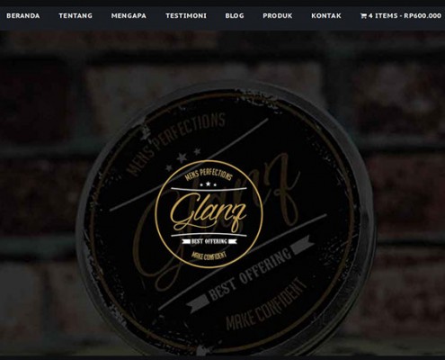 Jasa Pembuatan Toko Online GlanzPomade