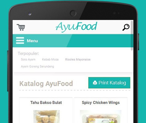 Jasa Pembuatan WebApp Android Ayufood