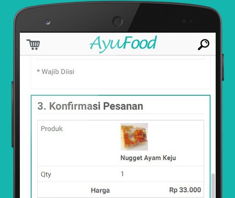 Jasa Pembuatan WebApp Android Ayufood