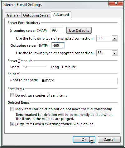 Setting Email di  Outlook 2013